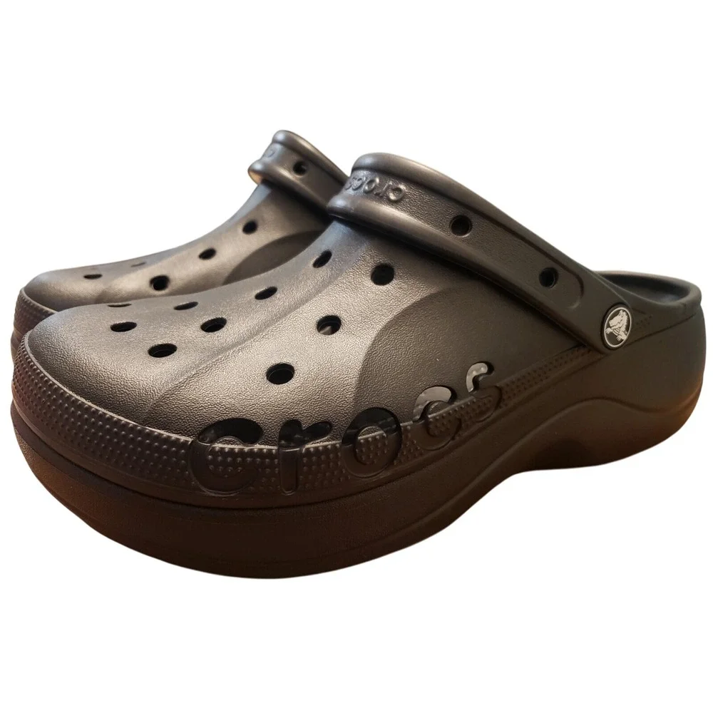 CROCS Baya Clogs Shoes Womens 10 Mens 8 Black Slip-On‎ NEW